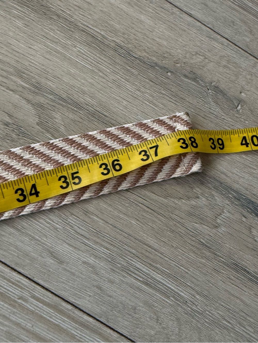 Haute Hippie Beige and Pink Chevron Wrapped-Buckle Belt size S - Picture 5 of 6